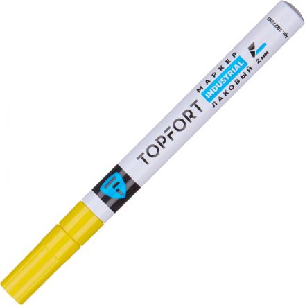 Маркер лаковый TOPFORT Industrial 2 мм желтый
