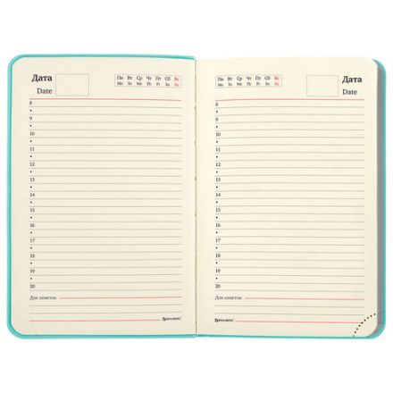 Ежедневник недатированный МАЛЫЙ 100х150 мм А6 BRAUBERG "Metropolis Mix", под кожу, 136 л., мятный, 113308 Ежедневник недатированный МАЛЫЙ 100х150 мм А6 BRAUBERG "Metropolis Mix", под кожу, 136 л., мятный, 113308