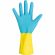 Перчатки хозяйственные Gloves Lux BICOLOR сине-желтые р.M