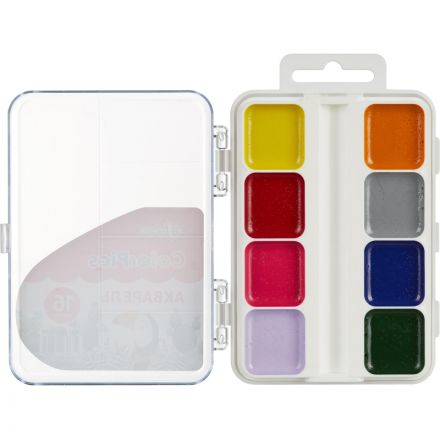 Краски акварельные №1 School ColorPics набор 16 цв б/кисти пластик Краски акварельные №1 School ColorPics набор 16 цв б/кисти пластик