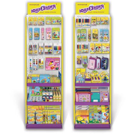 Стойка для размещения товара напольная ЮНЛАНДИЯ, 2050x600x500 мм, 25 крючков, 3 полки, металл, 504879 Стойка для размещения товара напольная ЮНЛАНДИЯ, 2050x600x500 мм, 25 крючков, 3 полки, металл, 504879