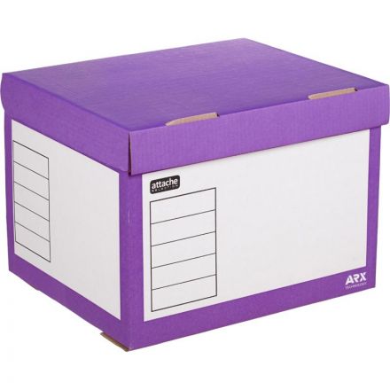 Короб архивный Attache гофрокартон фиолетовый 410x350x300 мм