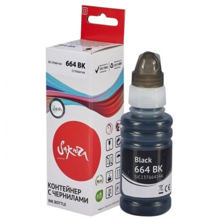 Чернила Sakura C13T66414A (664 BK) чер.для Epson L100/200/300