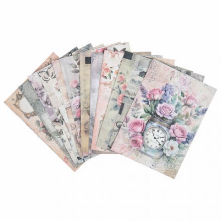 Бумага для скрапбукинга 15х21 см "В винтажном стиле", двусторонняя, 12 листов, 240 г/м2, ОСТРОВ СОКОРВИЩ, 665444 Бумага для скрапбукинга 15х21 см "В винтажном стиле", двусторонняя, 12 листов, 240 г/м2, ОСТРОВ СОКОРВИЩ, 665444