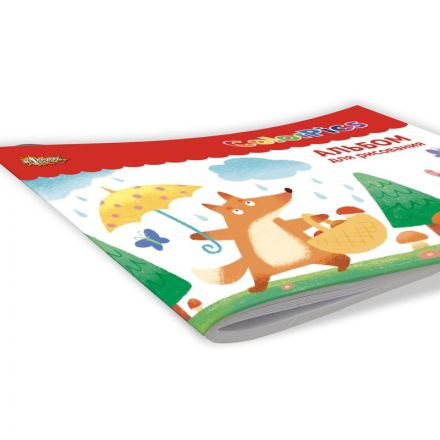 Альбом для рисования №1 School ColorPics 20 л. скрепка А4 ВД 4шт/уп