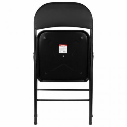 Стул складной BRABIX "Golf Plus CF-003 Комфорт", черный каркас, кожзам черный, 531566