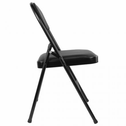 Стул складной BRABIX "Golf Plus CF-003 Комфорт", черный каркас, кожзам черный, 531566 Стул складной BRABIX "Golf Plus CF-003 Комфорт", черный каркас, кожзам черный, 531566