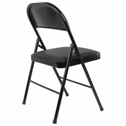 Стул складной BRABIX "Golf Plus CF-003 Комфорт", черный каркас, кожзам черный, 531566 Стул складной BRABIX "Golf Plus CF-003 Комфорт", черный каркас, кожзам черный, 531566