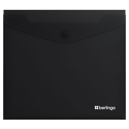 Папка-конверт на кнопке Berlingo "Soft Touch", А5+, 200мкм, софт-тач, черная Папка-конверт на кнопке Berlingo "Soft Touch", А5+, 200мкм, софт-тач, черная