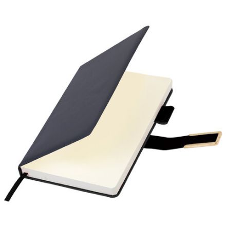 Ежедневник недатированный, А5, 143х210 мм, BRAUBERG "Dainty", под кожу, магнитная застежка, 160 л., черный, 117141