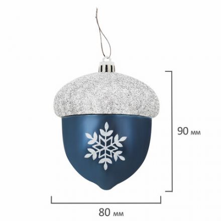Украшение ёлочное "Желуди" 3 шт., 9х8 см, пластик, цвет: темно-синий / серебро, ЗОЛОТАЯ СКАЗКА, 591997 Украшение ёлочное "Желуди" 3 шт., 9х8 см, пластик, цвет: темно-синий / серебро, ЗОЛОТАЯ СКАЗКА, 591997