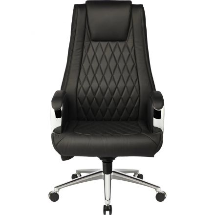 Кресло BN_Jl_Руководителя Echair-518 ML кожа черная, хром