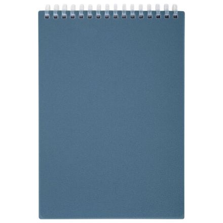 Блокнот А5, 80 л., силиконовый гребень, обложка пластик, клетка, BRAUBERG, синий, 117561