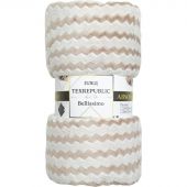 Плед TexRepublic Absolute Зигзаг двухцветный flannel 200х220 см Бежевый