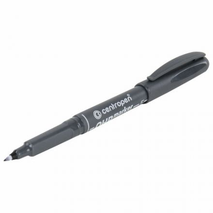 Маркер перманентный для любой гладкой поверхности ЧЕРНЫЙ CENTROPEN "OHP", 0,6 мм, 2636, 6 2636 0112