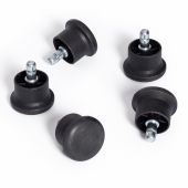 Набор заглушек для кресла, 5 шт., D11 мм пластик черный Набор заглушек для кресла, 5 шт., D11 мм пластик черный