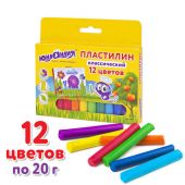 Пластилин классический ЮНЛАНДИЯ "ЮНЛАНДИК-ЖИВОПИСЕЦ", 12 цветов, 240 г, ВЫСШЕЕ КАЧЕСТВО, 105029