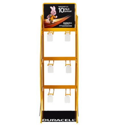 Дисплей для размещения товара настольный DURACELL, 2х3 крючка, 70000267 Дисплей для размещения товара настольный DURACELL, 2х3 крючка, 70000267