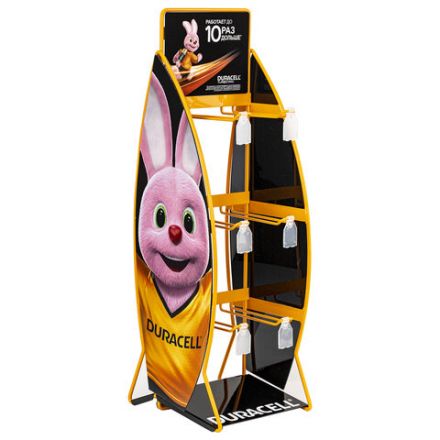 Дисплей для размещения товара настольный DURACELL, 2х3 крючка, 70000267 Дисплей для размещения товара настольный DURACELL, 2х3 крючка, 70000267