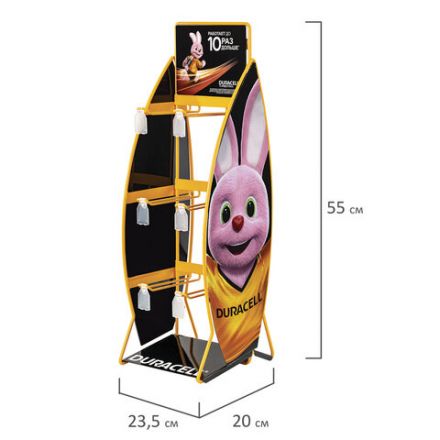 Дисплей для размещения товара настольный DURACELL, 2х3 крючка, 70000267 Дисплей для размещения товара настольный DURACELL, 2х3 крючка, 70000267