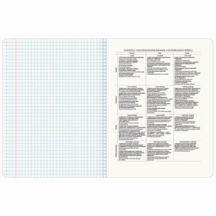 Тетрадь предметная VINTAGE 48 л., SoftTouch, АНГЛИЙСКИЙ ЯЗЫК, клетка, подсказ, BRAUBERG, 405150