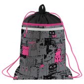 Мешок для обуви 1 отделение Berlingo "Happy Cats", 360*460мм, вентиляционная сеточка , светоотражающая лента, карман на молнии Мешок для обуви 1 отделение Berlingo "Happy Cats", 360*460мм, вентиляционная сеточка , светоотражающая лента, карман на молнии