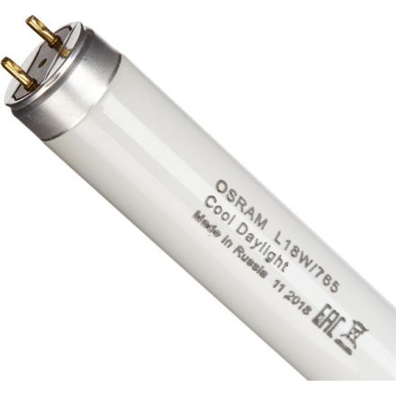 Лампа люминесцентная Osram 18 Вт G13 трубчатая 6400 K холодный белый свет (25 штук в упаковке)