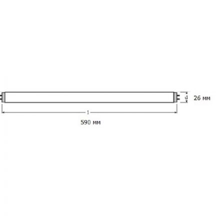 Лампа люминесцентная Osram 18 Вт G13 трубчатая 6400 K холодный белый свет (25 штук в упаковке)