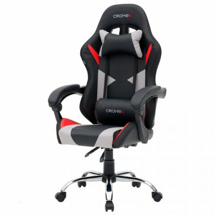 Кресло компьютерное CROMEX (КРОМЕКС) "Quantum GM-155 RGB", подсветка, две подушки, экокожа, черное/красное/серое, 532955 Кресло компьютерное CROMEX (КРОМЕКС) "Quantum GM-155 RGB", подсветка, две подушки, экокожа, черное/красное/серое, 532955