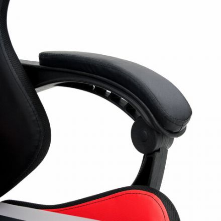 Кресло компьютерное CROMEX (КРОМЕКС) "Quantum GM-155 RGB", подсветка, две подушки, экокожа, черное/красное/серое, 532955 Кресло компьютерное CROMEX (КРОМЕКС) "Quantum GM-155 RGB", подсветка, две подушки, экокожа, черное/красное/серое, 532955