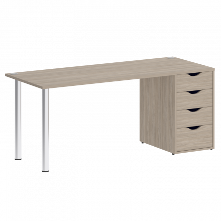 Home Office Стол письменный VR.SP-3-178.4 Дуб аттик/Хром опоры 1780*720*750 Home Office Стол письменный VR.SP-3-178.4 Дуб аттик/Хром опоры 1780*720*750