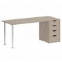 Home Office Стол письменный VR.SP-3-178.4 Дуб аттик/Хром опоры 1780*720*750 Home Office Стол письменный VR.SP-3-178.4 Дуб аттик/Хром опоры 1780*720*750