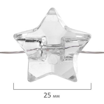 Электрогирлянда-нить комнатная "Звезды", 2 м, 20 LED, мультицветная, батарейки, ЗОЛОТАЯ СКАЗКА, 592477 Электрогирлянда-нить комнатная "Звезды", 2 м, 20 LED, мультицветная, батарейки, ЗОЛОТАЯ СКАЗКА, 592477