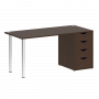 Home Office Стол письменный VR.SP-3-158.4 Венге/Хром опоры 1580*720*750