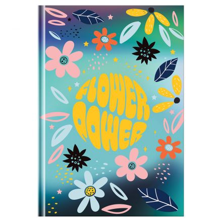 Ежедневник недатированный А5, 160л., 7БЦ, BG "Flower power", глянцевая ламинация Ежедневник недатированный А5, 160л., 7БЦ, BG "Flower power", глянцевая ламинация