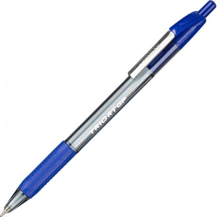 Ручка шариковая одноразовая автоматическая Unimax Glide Trio RT GP Steel синяя (толщина линии 0.5 мм)