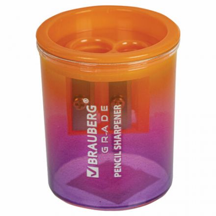 Точилка для классических и утолщенных карандашей BRAUBERG "Grade", 2 отверстия, с контейнером, 271998 Точилка для классических и утолщенных карандашей BRAUBERG "Grade", 2 отверстия, с контейнером, 271998