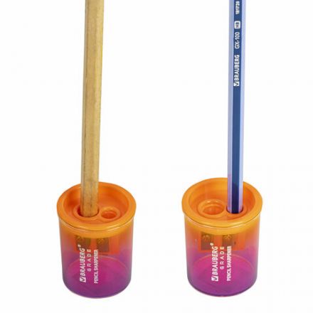 Точилка для классических и утолщенных карандашей BRAUBERG "Grade", 2 отверстия, с контейнером, 271998 Точилка для классических и утолщенных карандашей BRAUBERG "Grade", 2 отверстия, с контейнером, 271998