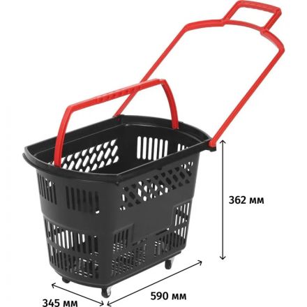 Корзина-тележка REK_Комус Мебель B35C.ECO.BL.RD 35л черн. с крас.руч Корзина-тележка REK_Комус Мебель B35C.ECO.BL.RD 35л черн. с крас.руч