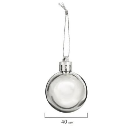 Шары ёлочные 12 шт., 4 см, "Solid Color", пластик, СЕРЕБРИСТЫЕ, глянец, ЗОЛОТАЯ СКАЗКА, 591125 Шары ёлочные 12 шт., 4 см, "Solid Color", пластик, СЕРЕБРИСТЫЕ, глянец, ЗОЛОТАЯ СКАЗКА, 591125