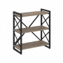 Loft Стеллаж на регулируемых опорах-3 полки VR.L-MST.O-3.8 Тиквуд тёмный/Чёрный металл 800*400*910