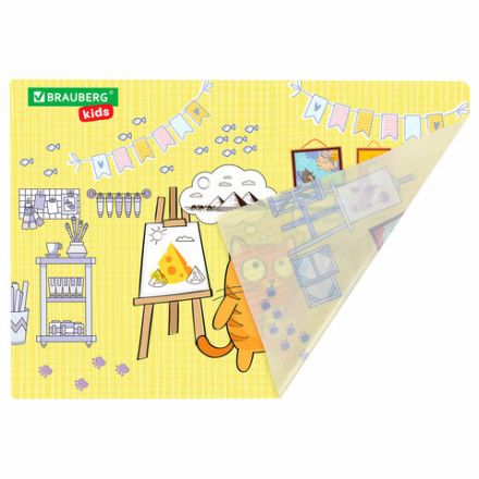 Настольное покрытие BRAUBERG KIDS для труда и творческих занятий, ПВХ, "Artist", 50х35 см, 272358 Настольное покрытие BRAUBERG KIDS для труда и творческих занятий, ПВХ, "Artist", 50х35 см, 272358