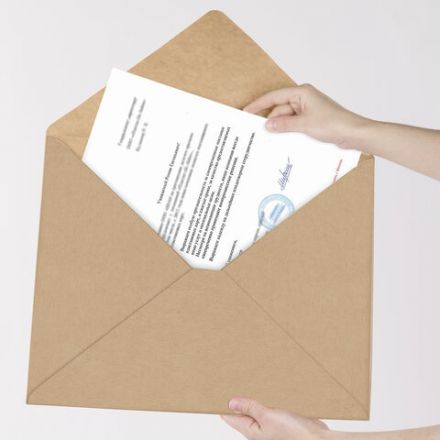 Конверты С3 (330х410 мм) КРАФТ, без клея, 90 г/м2, КОМПЛЕКТ 300 шт., треугольный клапан, 142755