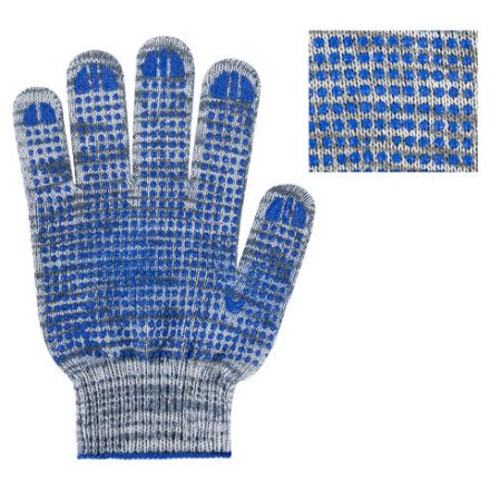 Перчатки хлопчатобумажные плотные, КОМПЛЕКТ 100 ПАР, 10 класс, 50-52 г, 133 текс, ПВХ-точка LAIMA ЛЮКС 2, СЕРЫЕ, 608679 Перчатки хлопчатобумажные плотные, КОМПЛЕКТ 100 ПАР, 10 класс, 50-52 г, 133 текс, ПВХ-точка LAIMA ЛЮКС 2, СЕРЫЕ, 608679