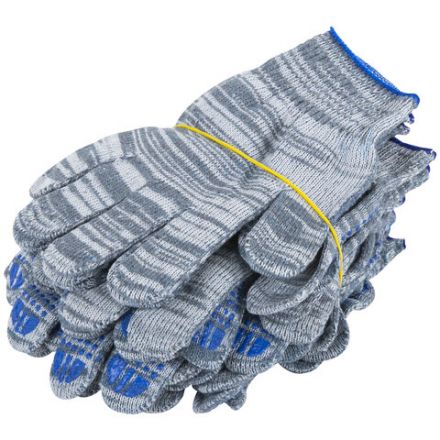 Перчатки хлопчатобумажные плотные, КОМПЛЕКТ 100 ПАР, 10 класс, 50-52 г, 133 текс, ПВХ-точка LAIMA ЛЮКС 2, СЕРЫЕ, 608679 Перчатки хлопчатобумажные плотные, КОМПЛЕКТ 100 ПАР, 10 класс, 50-52 г, 133 текс, ПВХ-точка LAIMA ЛЮКС 2, СЕРЫЕ, 608679