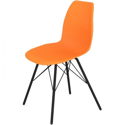 Стул Sheffilton SHT-ST29/S37 оранжевый/черный муар