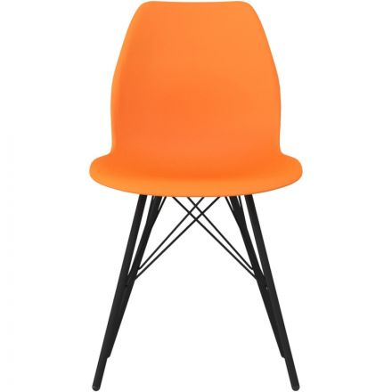 Стул Sheffilton SHT-ST29/S37 оранжевый/черный муар