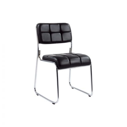 Стул BN_TQ_Стул Echair-803 VP к/з черный,без подл., хром