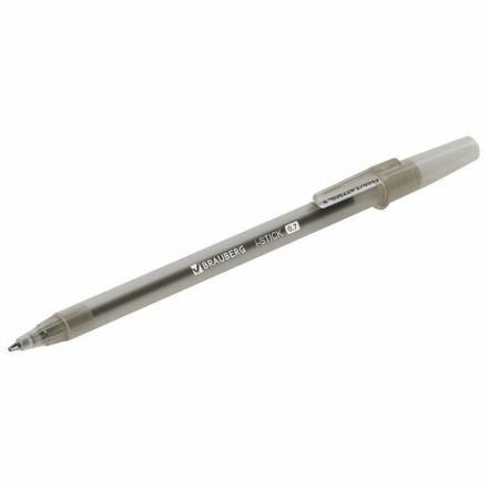 Ручка шариковая BRAUBERG "i-STICK", ЧЕРНАЯ, пишущий узел 0,7 мм, линия письма 0,35 мм, 143443