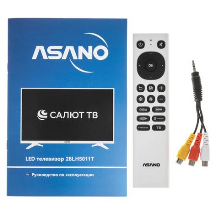 Телевизор ASANO 28LH5011T, 28" (71 см), 1366x768, HD, 16:9, Салют ТВ, Wi-Fi, белый Телевизор ASANO 28LH5011T, 28" (71 см), 1366x768, HD, 16:9, Салют ТВ, Wi-Fi, белый